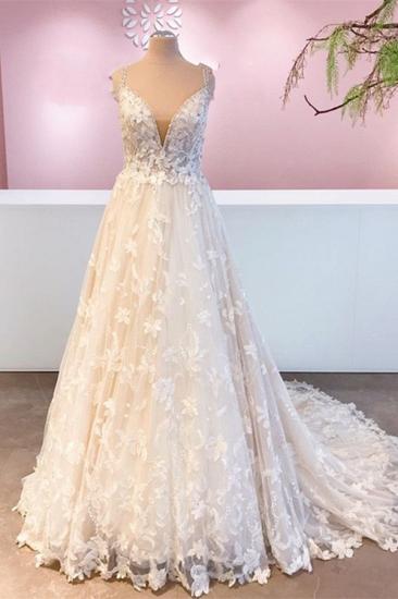 Brautkleider eine Linie Spitze | Brautkleid online kaufen_1