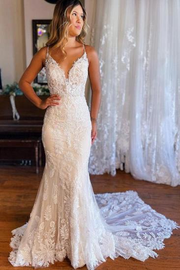 Chic wedding dresses mermaid | Wedding dresses with lace_1