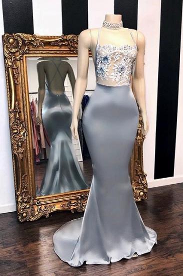 Sexy Sequins Sleeveless Mermaid Prom Dresses | Halter Red Evening Gowns_1
