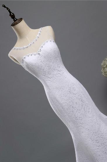 TsClothzone Wunderschöne Juwel Spitze Meerjungfrau Brautkleid Ärmellose Applikationen Brautkleider mit Strasssteinen_6