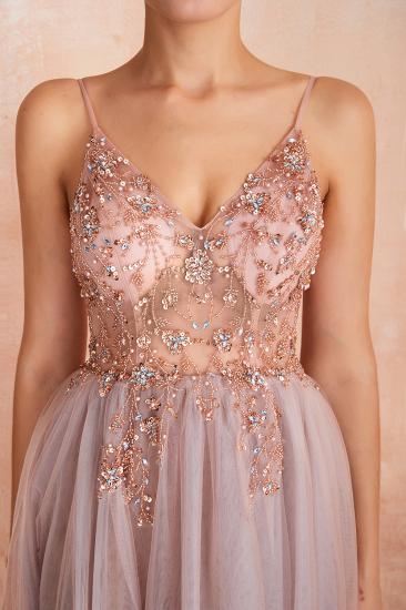 Charlotte | New Arrival Dusty Blue, Pink Spaghetti Strap Prom Dress with Sexy High Split, Evening Gowns Online_9
