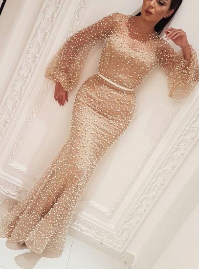 Sexy Long Sleeves Abendkleider 2022 | Günstige Mantel Perlen Abendkleider BC0932