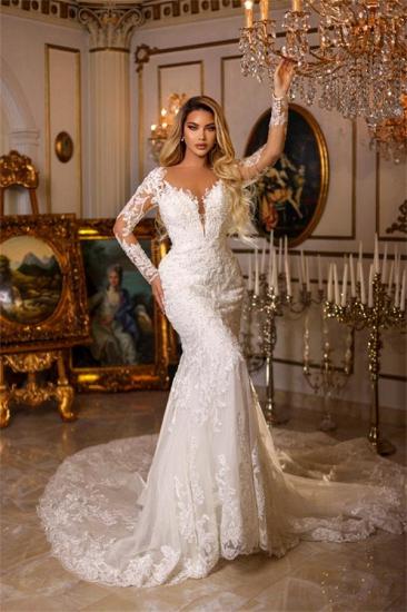 Elegant Wedding Dresses With Sleeves | Wedding dresses mermaid lace