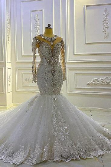 Extravagant wedding dresses mermaid with sleeves | Wedding dresses lace_1