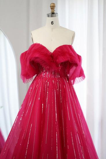 Fuchsia evening dresses long glitter | Prom dresses evening wear online_4