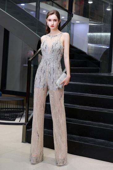 Sparkle Illusion High neck See-through Prom Jumpsuit_3