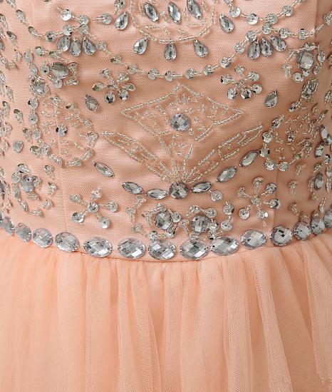 A-Line Cute Tulle Crystal Beading Short Homecoming Dress_3