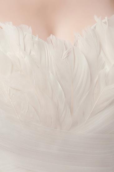 XENIA | A-line Sweetheart Strapless Tulle Wedding Dresses with Feathers_7