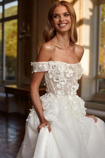 Designer Wedding Dresses With Glitter | Wedding dresses A line lace_3