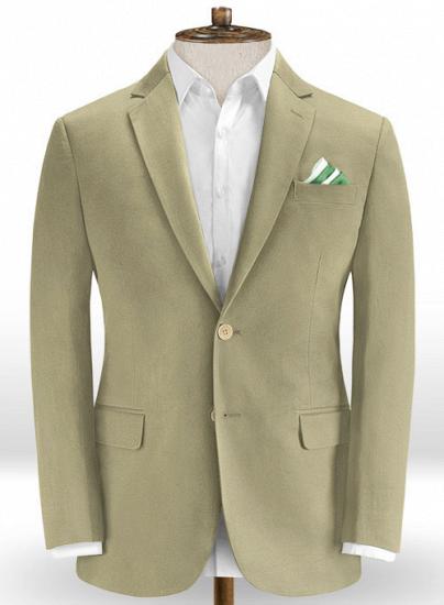 Leuchtend dunkler Khaki-Stretch-Chino-Anzug | für besondere Anlässe und formelle Anlässe_2