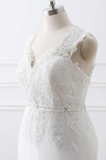 AURORA | Prinzessin V-Ausschnitt Tüll Elegantes Brautkleid mit Spitze_5