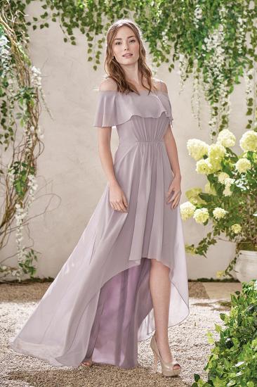 New Elegant Affordable Ruffles Spaghetti Straps Bateall Bridesmaid Dresses | Long Prom Dress Wedding Party Dresses