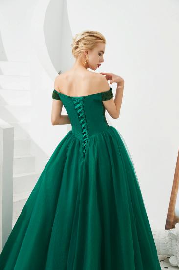 Harry | Elegant Emerald green Off-the-shoulder Ball Gown Dress for Prom/Evening_11