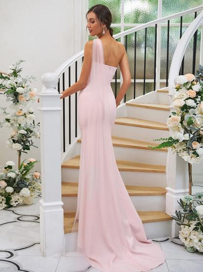 Designer Bridesmaid Dresses Cheap | Pink maid of honor dresses long_3