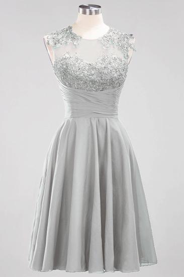 A-line Chiffon Appliques Jewel Sleeveless Knee-Length Bridesmaid Dresses with Ruffles_29