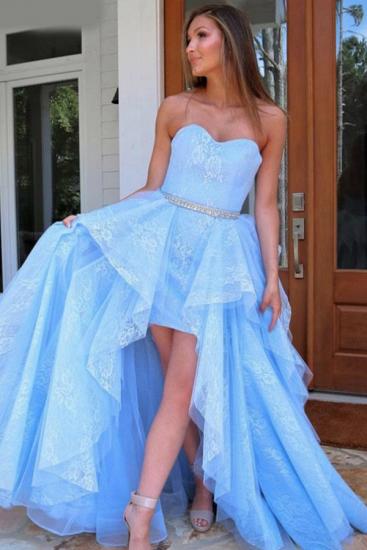Sweetheart Sleeveless Hi-Lo Prom Dress_1