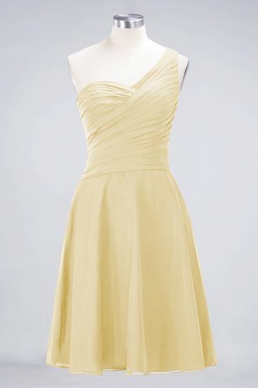 Chiffon A-Line One-Shoulder Sweetheart Sleeveless Short Bridesmaid Dress with Ruffles_17