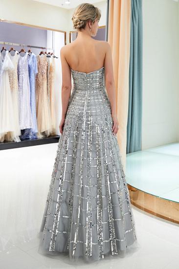 MARJORY | A-line Floor Length Strapless Sequined Chiffon Party Dresses_3