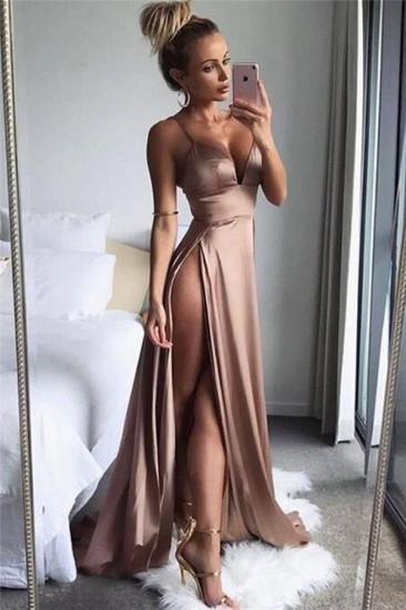 Sexy Side Slit Cheap Formal Evening Dresses | Spaghetti Straps Sleeveless Summer Party Dresses 2022_2