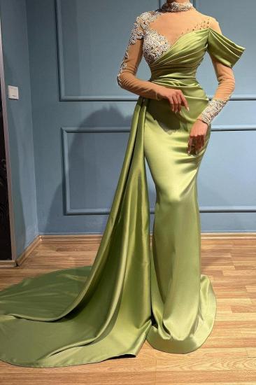 Evening dresses Lang Sage | prom dresses with sleeves