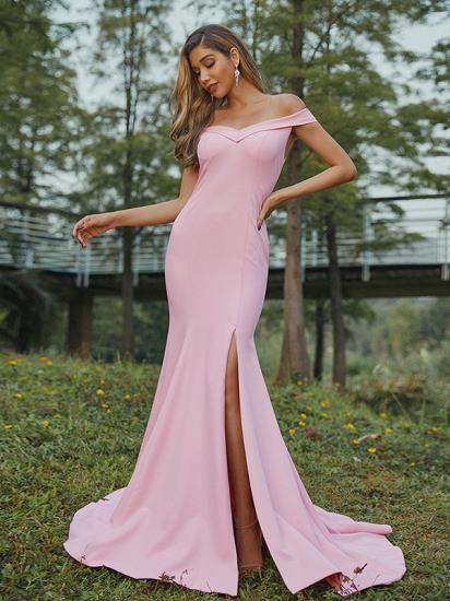 Elegant sexy evening dress with split ends | simple prom dress is cheap_1