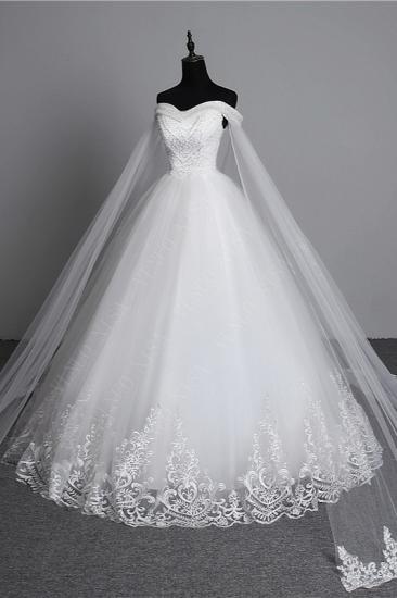 TsClothzone Glamorous Strapless Sweetheart Tulle Wedding Dress Sleeveless Appliques Bridal Gowns with Rhinestones On Sale_5