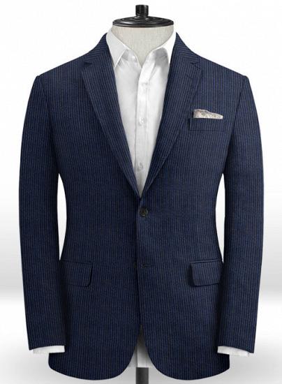 Seersucker flat collar two-piece suit_2