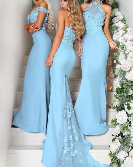 Multy-Stil Mermaid Lace bodenlangen Brautjungfernkleider mit Bund | Günstige Trauzeugin Kleider zum Verkauf_1