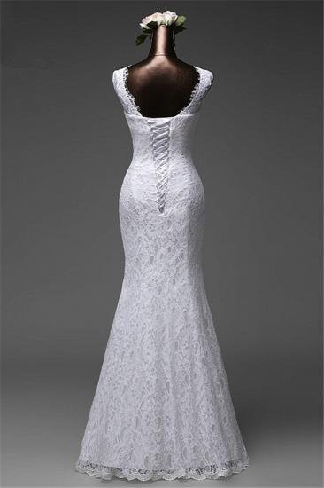 TsClothzone Affordable Lace Jewel Sleeveless Mermaid Wedding Dresses Online_3