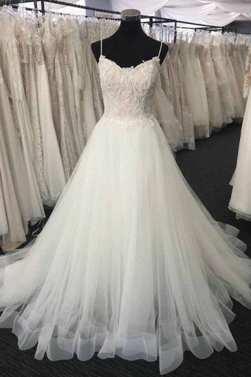 TsClothzone Gorgeous Sweetheart White Lace Wedding Dress Appliques Long Bridal Gowns On Sale_2