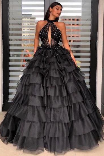 Halter Sleeveless Ball Gown Dress | Elegant Floor Length Formal Gowns_1