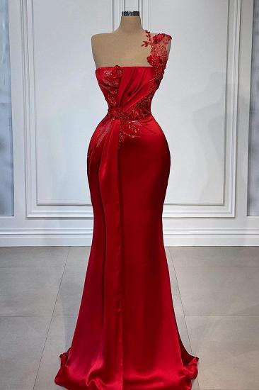 Wunderschönes rotes langes Meerjungfrau-Abendkleid | Glitzer-Abschlussballkleid_1