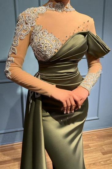 Evening dresses Lang Sage | prom dresses with sleeves_4