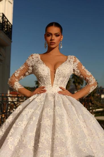 Elegant Wedding Dresses Princess | Lace Wedding Dresses With Sleeves_3
