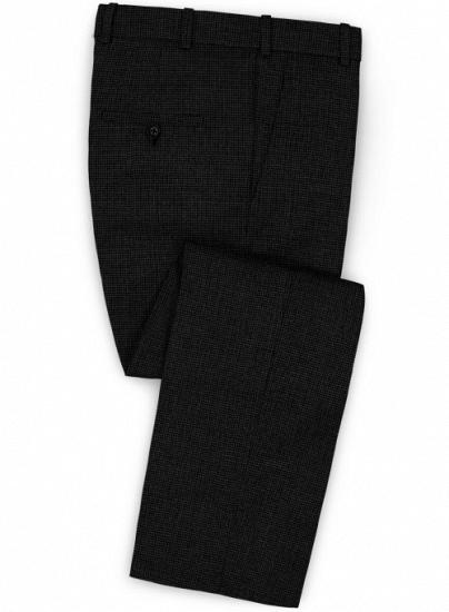 Schwarzer Anzug aus Nadelwolle ｜ Zweiteiliger Anzug_3