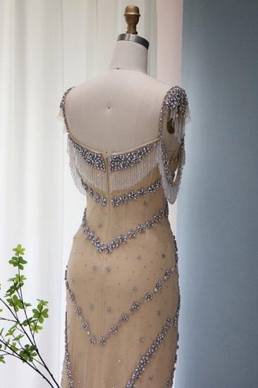 Luxuriöses, herzförmiges, mit Perlen verziertes Meerjungfrau-Partykleid mit Quasten, Dubai-Abendkleid_9