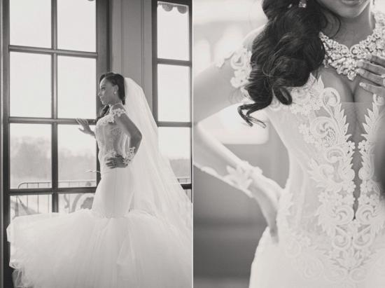 Off the Shoulder Mermaid Wedding Dress | Lace Appliques Elegant Long Sleeve Bridal Gowns_4