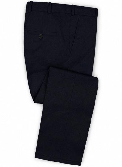 Dark navy blue flannel wool suit | two-piece suit_3