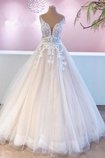 Designer wedding dresses with lace | Wedding dress A line_1