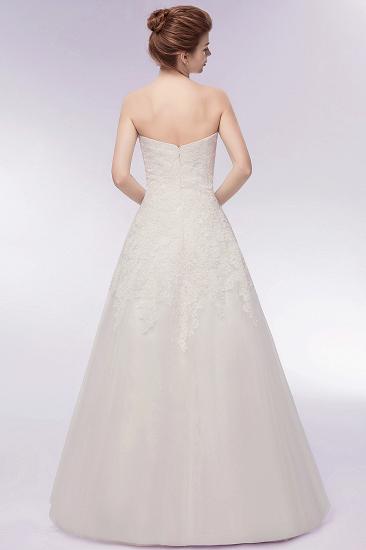 WIHELMINA | A-line Sweetheart Strapless Long Lace Tulle Wedding Dresses_3