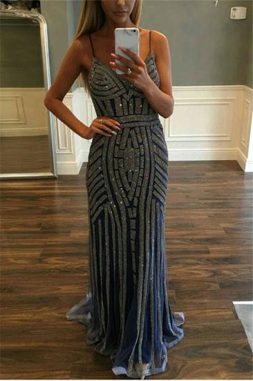 2022 Full Beadings Crystals Spaghetti Straps Prom Dresses Sleeveless Popular Evening Gowns_5