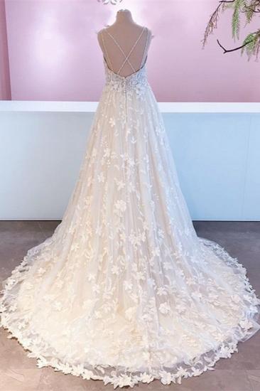 Brautkleider eine Linie Spitze | Brautkleid online kaufen_2