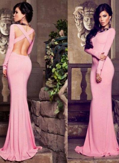 Sexy Mermaid Pink Long Evening Dress New Arrival Simple Cheap 2022 Formal Occasion Dresses