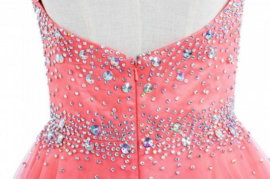 Neueste Pink Beadings Mini Homecoming Dress Beliebte Custom Made Zipper Short Cocktailkleider_5