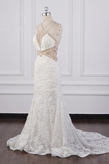 TsClothzone Gorgeous Sleeveless Lace Beadings Wedding Dress Appliques Rhinestones Bridal Gowns Online_4