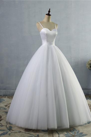 TsClothzone Glamorous Spaghetti Straps Sweetheart Wedding Dresses White Sleeveless Bridal Gowns Online_4