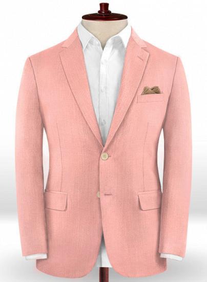 Pink wool flat collar suit | two-piece suit_2