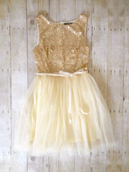 Sparkling Sequined Tulle Homecoming Dress Cheap Cute Short Bridesmaid Dress_1