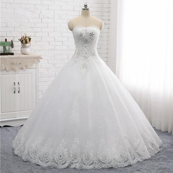 TsClothzone Affordable S-Line Sweetheart Tulle Rhinestones Wedding Dress Lace Appliques Sleeveless Bridal Gowns Online_6