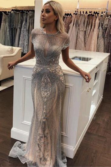 Luxury Mermaid Halter Rhinestones Prom Dress with Tassel | Sparkle Formal Evening Dresses_7